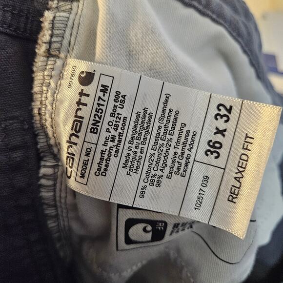 Carhartt Rugged Flex Relaxed Fit Canvas 5 pocket work pants Grey sz 36 x30 - Picture 6 of 7